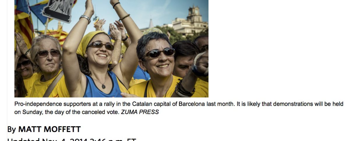 Catalonia to Defy Spanish Court on Independence Vote – WSJ – WSJ